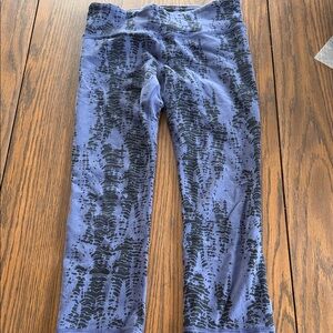 Under Armor Blue Patterned Athletic Leggings Juniors XS
